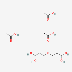 molecular formula C12H26O11 B15411249 Acetic acid;3-(3,3-dihydroxypropoxy)propane-1,1-diol CAS No. 404353-64-6