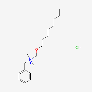 molecular formula C18H32ClNO B15411428 N,N-Dimethyl-N-((octyloxy)methyl)benzenemethanaminium chloride CAS No. 366491-01-2