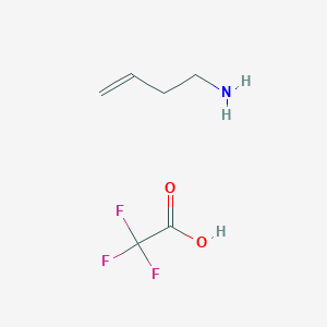 molecular formula C6H10F3NO2 B15411436 But-3-en-1-amine;2,2,2-trifluoroacetic acid CAS No. 562063-71-2