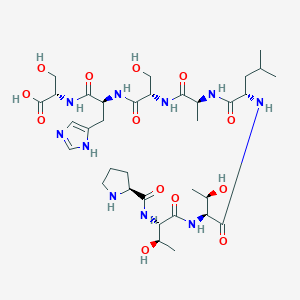 molecular formula C34H56N10O13 B15411443 L-Prolyl-L-threonyl-L-threonyl-L-leucyl-L-alanyl-L-seryl-L-histidyl-L-serine CAS No. 629616-48-4