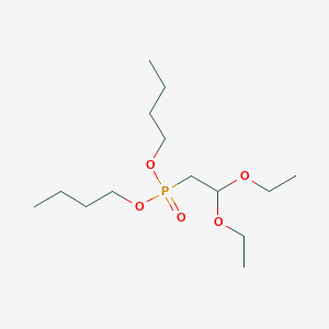 molecular formula C14H31O5P B15411461 Phosphonic acid, (2,2-diethoxyethyl)-, dibutyl ester CAS No. 497957-65-0