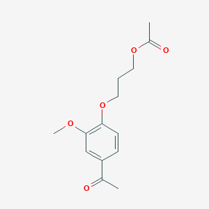 molecular formula C14H18O5 B15411545 3-(4-Acetyl-2-methoxyphenoxy)propyl acetate CAS No. 207298-40-6