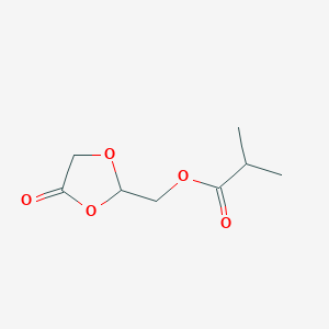 molecular formula C8H12O5 B15411581 Propanoic acid, 2-methyl-, (4-oxo-1,3-dioxolan-2-yl)methyl ester CAS No. 444730-16-9