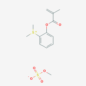 molecular formula C13H18O6S2 B15411586 Dimethyl{2-[(2-methylacryloyl)oxy]phenyl}sulfanium methyl sulfate CAS No. 568565-72-0