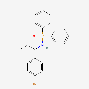 molecular formula C21H21BrNOP B15411601 Phosphinic amide, N-[(1S)-1-(4-bromophenyl)propyl]-P,P-diphenyl- CAS No. 338741-90-5