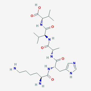 molecular formula C25H44N8O6 B15411623 L-Valine, L-lysyl-L-histidyl-L-alanyl-L-valyl- CAS No. 214684-18-1