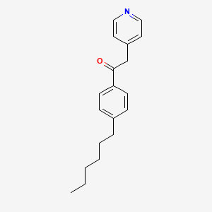 molecular formula C19H23NO B15411652 1-(4-Hexylphenyl)-2-(pyridin-4-yl)ethan-1-one CAS No. 224040-79-3