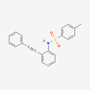 molecular formula C21H17NO2S B15411676 Benzenesulfonamide, 4-methyl-N-[2-(phenylethynyl)phenyl]- CAS No. 442155-91-1