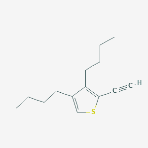 molecular formula C14H20S B15411722 Thiophene, 3,4-dibutyl-2-ethynyl- CAS No. 565186-13-2