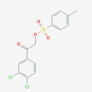 molecular formula C15H12Cl2O4S B15411761 Ethanone, 1-(3,4-dichlorophenyl)-2-[[(4-methylphenyl)sulfonyl]oxy]- CAS No. 357952-78-4