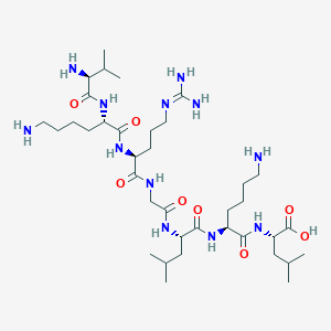molecular formula C37H72N12O8 B15411815 L-Leucine, L-valyl-L-lysyl-L-arginylglycyl-L-leucyl-L-lysyl- CAS No. 358976-26-8