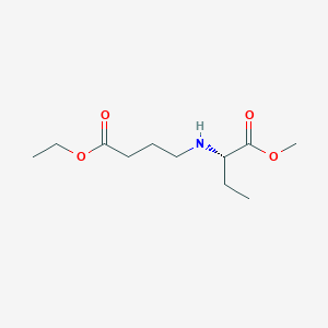 molecular formula C11H21NO4 B15411822 methyl (2S)-2-[(4-ethoxy-4-oxobutyl)amino]butanoate CAS No. 497250-64-3