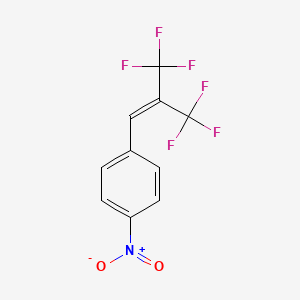 molecular formula C10H5F6NO2 B15411922 Benzene, 1-nitro-4-[3,3,3-trifluoro-2-(trifluoromethyl)-1-propenyl]- CAS No. 403646-07-1