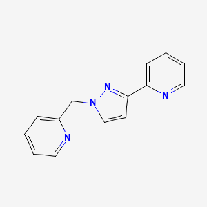 molecular formula C14H12N4 B15411960 Pyridine, 2-[1-(2-pyridinylmethyl)-1H-pyrazol-3-yl]- CAS No. 546142-85-2