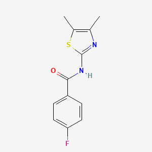 molecular formula C12H11FN2OS B15411990 N-(4,5-dimethyl-1,3-thiazol-2-yl)-4-fluorobenzamide CAS No. 541526-79-8