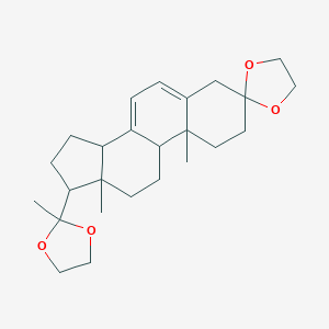 molecular formula C₂₅H₃₆O₄ B154120 3,20-双(乙二醇氧代)孕-5,7-二烯 CAS No. 19592-55-3