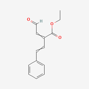 molecular formula C14H14O3 B15412007 Ethyl 4-oxo-2-(2-phenylethenyl)but-2-enoate CAS No. 344907-95-5