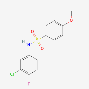 molecular formula C13H11ClFNO3S B15412192 N-(3-chloro-4-fluorophenyl)-4-methoxybenzenesulfonamide CAS No. 326901-76-2