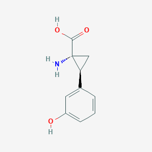 molecular formula C10H11NO3 B154122 (1R,2S)-1-Amino-2-(3-hydroxyphenyl)cyclopropane-1-carboxylic acid CAS No. 139561-07-2
