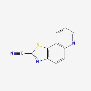 molecular formula C11H5N3S B15412233 Thiazolo[5,4-f]quinoline-2-carbonitrile CAS No. 266336-54-3