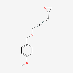 molecular formula C14H16O3 B15412295 Oxirane, [4-[(4-methoxyphenyl)methoxy]-2-butynyl]-, (2S)- CAS No. 272776-88-2