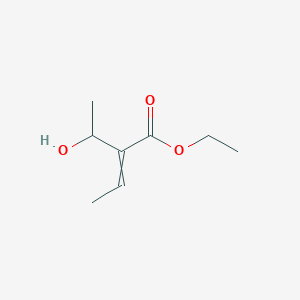 molecular formula C8H14O3 B15412310 Ethyl 2-(1-hydroxyethyl)but-2-enoate CAS No. 210752-54-8