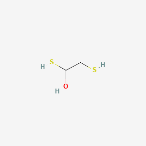 molecular formula C2H6OS2 B15412327 1,2-Bis(sulfanyl)ethan-1-ol CAS No. 342613-61-0