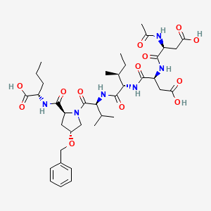molecular formula C38H56N6O13 B15412352 Acetyl-Asp-Asp-Ile-Val-[(4R)Benzyloxyproline]-Norvaline-OH CAS No. 220425-44-5