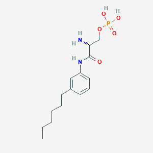 molecular formula C15H25N2O5P B15412392 Propanamide, 2-amino-N-(3-hexylphenyl)-3-(phosphonooxy)-, (2R)- CAS No. 449173-18-6