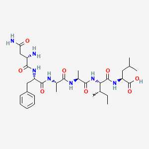 molecular formula C31H49N7O8 B15412411 L-Leucine, L-asparaginyl-L-phenylalanyl-L-alanyl-L-alanyl-L-isoleucyl- CAS No. 574749-73-8