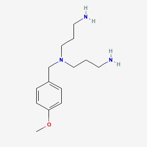 molecular formula C14H25N3O B15412423 N~1~-(3-Aminopropyl)-N~1~-[(4-methoxyphenyl)methyl]propane-1,3-diamine CAS No. 394211-26-8