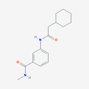 molecular formula C16H22N2O2 B15412472 Benzamide, 3-[(cyclohexylacetyl)amino]-N-methyl- CAS No. 218935-83-2