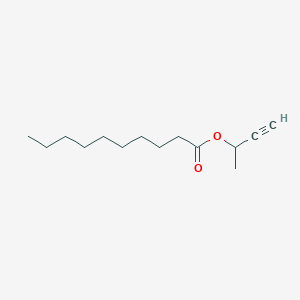 molecular formula C14H24O2 B15412492 But-3-YN-2-YL decanoate CAS No. 215544-18-6