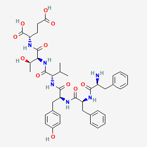 molecular formula C41H52N6O11 B15412614 H-Phe-Phe-Tyr-Val-Thr-Glu-OH CAS No. 245076-38-4