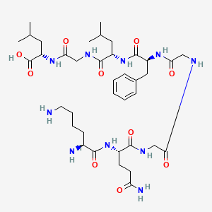 molecular formula C38H62N10O10 B15412662 L-Lysyl-L-glutaminylglycylglycyl-L-phenylalanyl-L-leucylglycyl-L-leucine CAS No. 189164-11-2