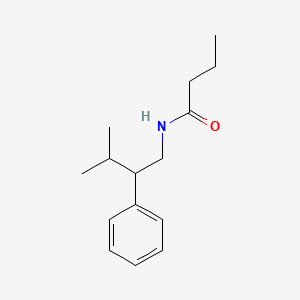 molecular formula C15H23NO B15412677 N-(3-Methyl-2-phenylbutyl)butanamide CAS No. 188785-03-7