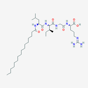 molecular formula C36H69N7O6 B15412688 palmitoyl-Leu-Ile-Gly-Arg-OH CAS No. 478798-10-6