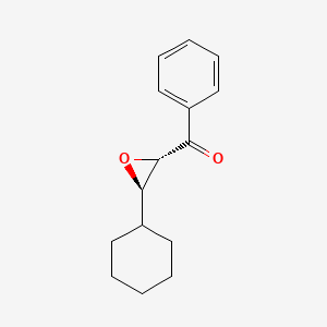 molecular formula C15H18O2 B15412712 Methanone, [(2S,3R)-3-cyclohexyloxiranyl]phenyl- CAS No. 206276-07-5