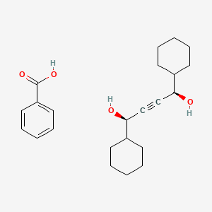 molecular formula C23H32O4 B15412742 benzoic acid;(1R,4R)-1,4-dicyclohexylbut-2-yne-1,4-diol CAS No. 476685-24-2