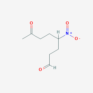 molecular formula C8H13NO4 B15412772 Octanal, 4-nitro-7-oxo- CAS No. 215180-50-0