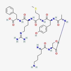 molecular formula C41H63N11O10S B15412783 H-Lys-Ser-Ala-Tyr-Met-Arg-Phe-OH CAS No. 421546-21-6
