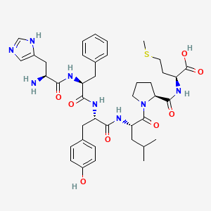 molecular formula C40H54N8O8S B15412840 L-Methionine, L-histidyl-L-phenylalanyl-L-tyrosyl-L-leucyl-L-prolyl- CAS No. 438002-37-0