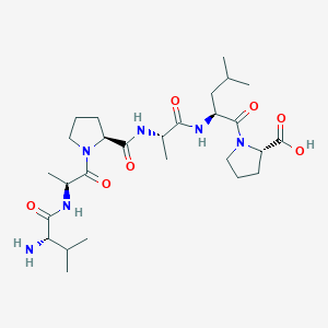 molecular formula C27H46N6O7 B15412879 L-Proline, L-valyl-L-alanyl-L-prolyl-L-alanyl-L-leucyl- CAS No. 503844-12-0