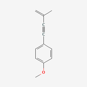 molecular formula C12H12O B15412889 Benzene, 1-methoxy-4-(3-methyl-3-buten-1-ynyl)- CAS No. 500899-31-0