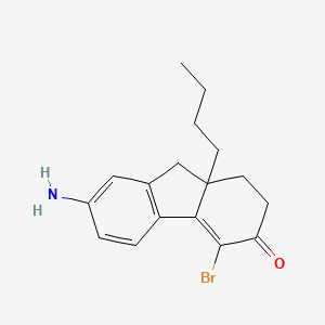 molecular formula C17H20BrNO B15412897 3H-Fluoren-3-one, 7-amino-4-bromo-9a-butyl-1,2,9,9a-tetrahydro- CAS No. 371758-62-2
