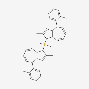 molecular formula C38H40Si B15413006 Dimethylbis[2-methyl-4-(2-methylphenyl)-1,4-dihydroazulen-1-yl]silane CAS No. 493003-12-6