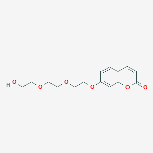molecular formula C15H18O6 B15413035 7-{2-[2-(2-Hydroxyethoxy)ethoxy]ethoxy}-2H-1-benzopyran-2-one CAS No. 182877-70-9