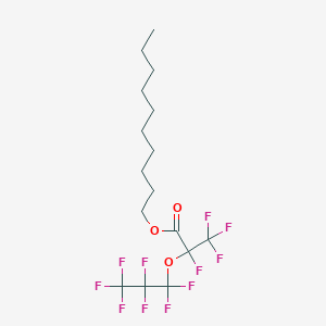molecular formula C16H21F11O3 B15413139 Decyl 2,3,3,3-tetrafluoro-2-(heptafluoropropoxy)propanoate CAS No. 183873-58-7