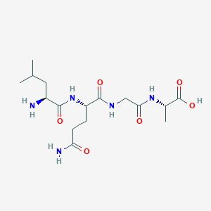 molecular formula C16H29N5O6 B15413169 L-Alanine, L-leucyl-L-glutaminylglycyl- CAS No. 503844-10-8