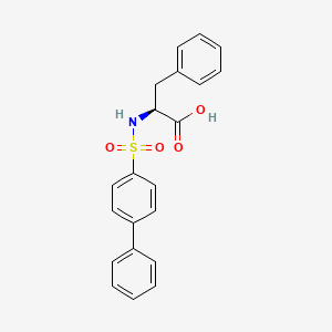 molecular formula C21H19NO4S B15413206 N-([1,1'-Biphenyl]-4-sulfonyl)-L-phenylalanine CAS No. 229165-58-6